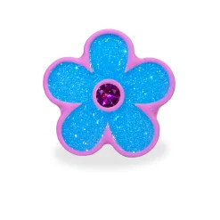 M'ama Ring - Pink Ring with Blue Flower