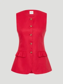 Matilda Linen Gilet