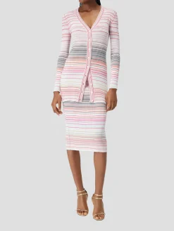 Midi Skirt in Pink Light Tones