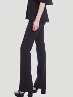 Mid Rise Crepe Fitted Pants