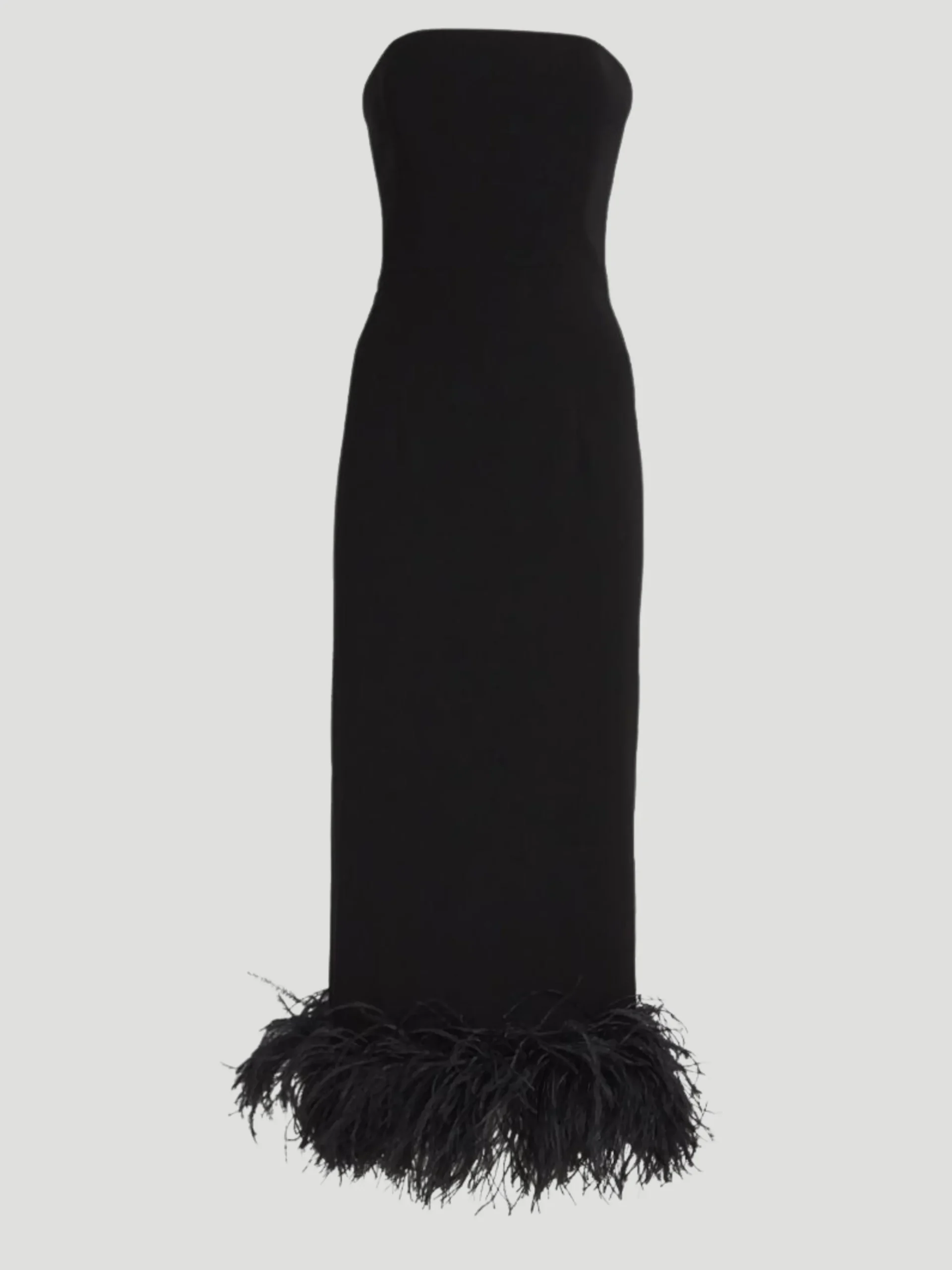 Minelli Sleeveless Dress with Feathers