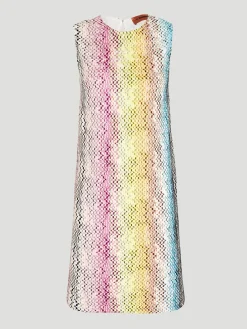 Missoni Rainbow Woven-Zigzag Shift Dress