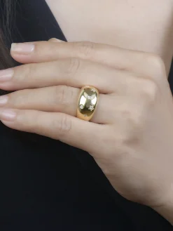 Moon and Stars Dome Ring