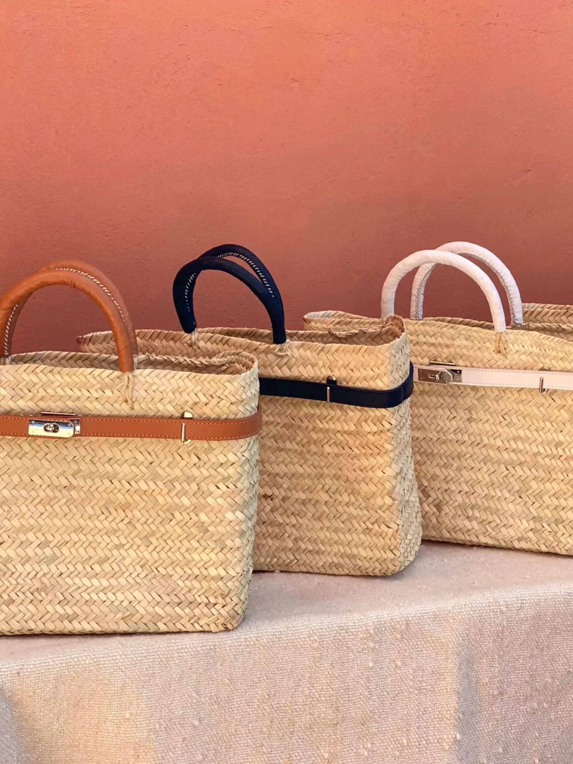 Panier Cuir Bag in Orange
