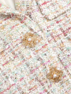 Pastel Bouclé Tailored Mini Dress