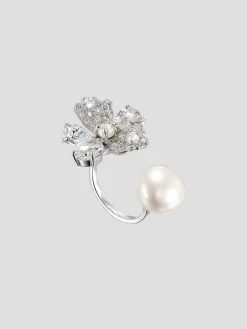 Pearl Snow Rose Ring