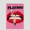 Pink Playboy Lips Book Clutch