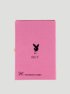 Pink Playboy Lips Book Clutch