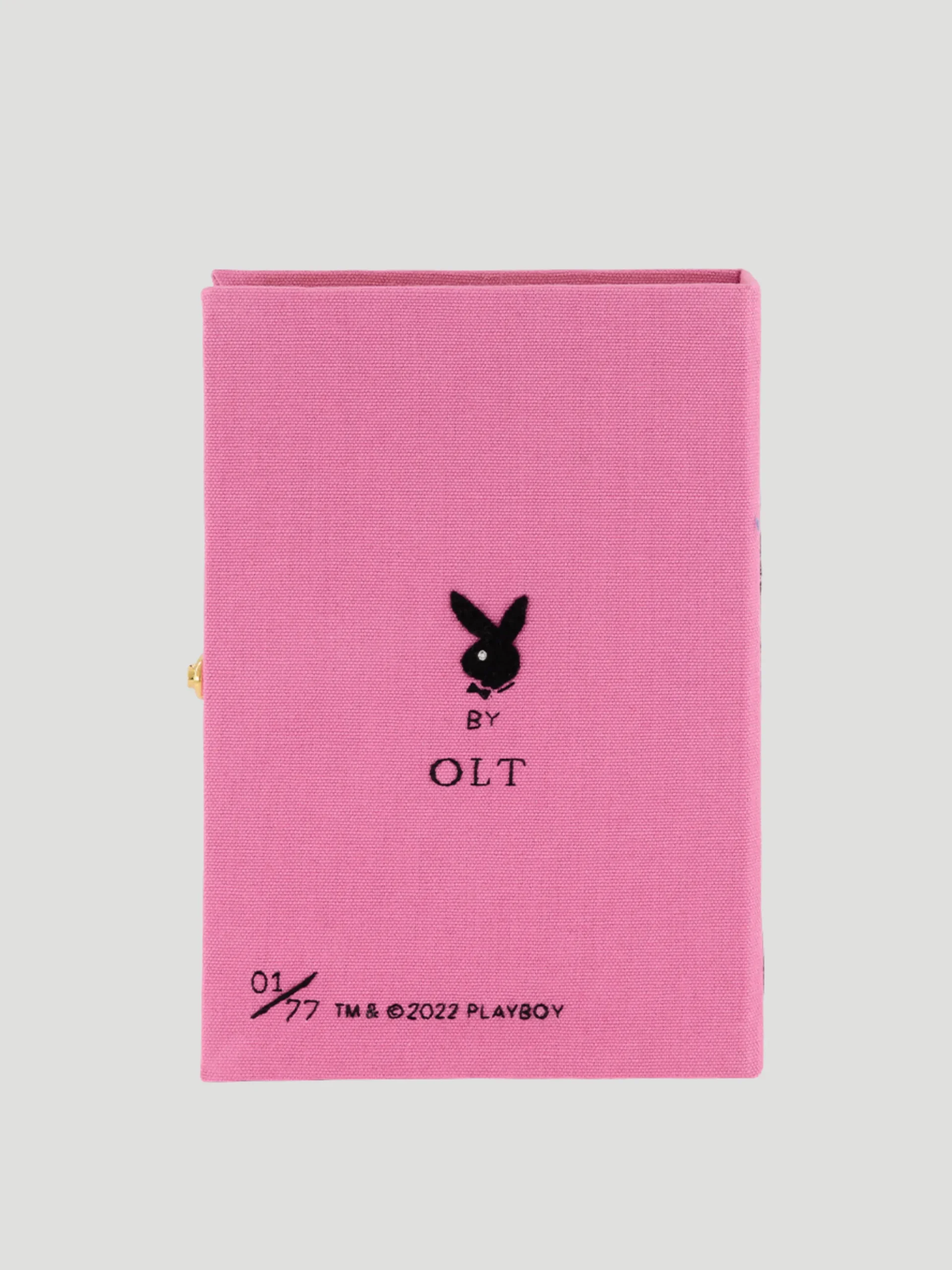 Pink Playboy Lips Book Clutch