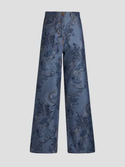 Printed Denim Jeans