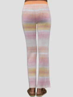 Pull On Trousers in Orange Multicolor