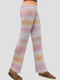 Pull On Trousers in Orange Multicolor