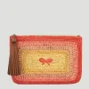 Raffia Tassel Bow Clutch