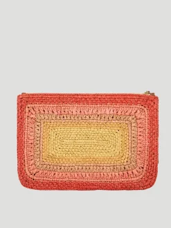 Raffia Tassel Bow Clutch