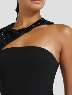 Raha Black Long Dress