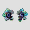 Rainbow Sapphire Poppy Earrings