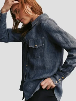Rancher's Daughter Shirt in Medium Indigo