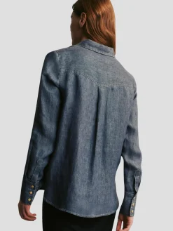 Rancher's Daughter Shirt in Medium Indigo