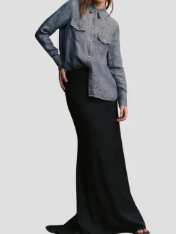 Rancher's Daughter Shirt in Medium Indigo