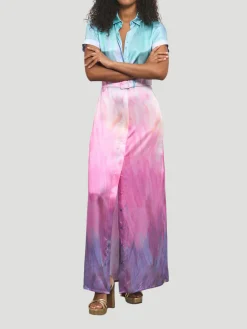 Redonna Ombre Satin Maxi Dress