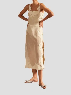Reseau Applique Midi Dress