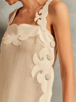 Reseau Applique Midi Dress