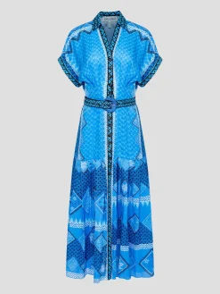 Riya Dress in Peri Verdant