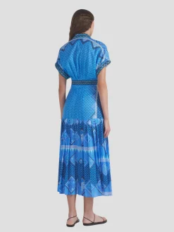 Riya Dress in Peri Verdant