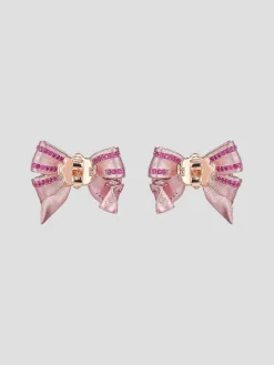 Rose Mini Bow Tie Earrings