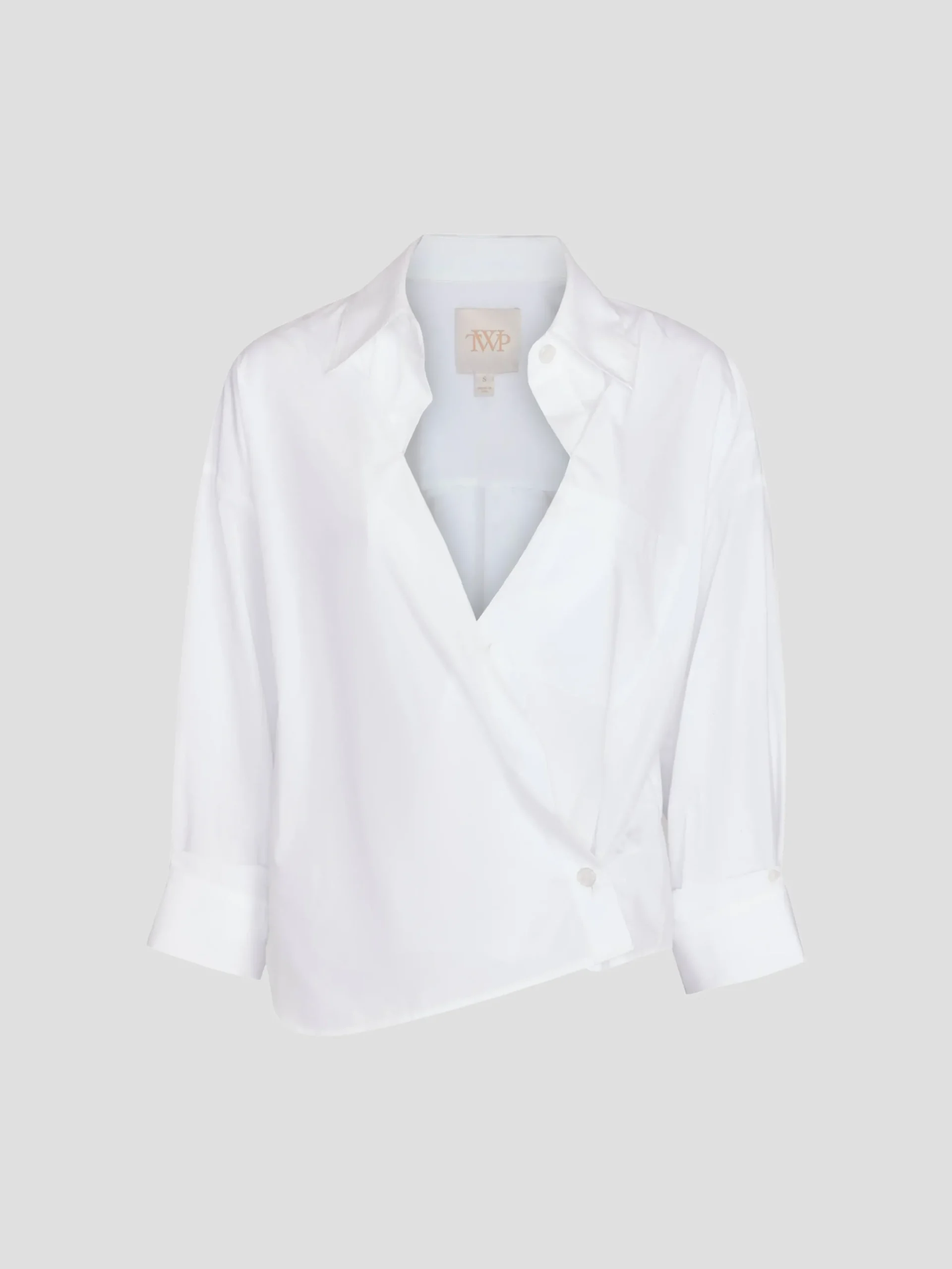 Run, Don't Walk Wrap Shirt in White