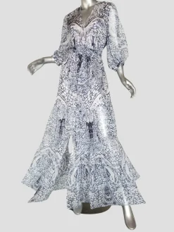 Santorini Maxi Dress in Blue and White