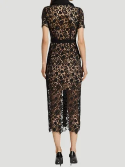 Self-Portrait Magnolia Lace Midi-Dress