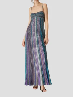 Sequin Lurex Crochet-Knit Gown