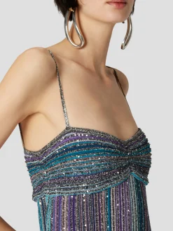 Sequin Lurex Crochet-Knit Gown