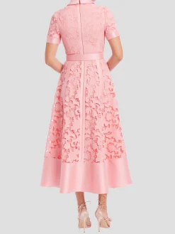 Short Sleeve Lace Shirtdress