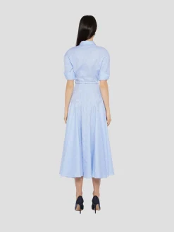 Short Sleeve Midi Shirt Dress