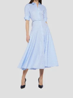 Short Sleeve Midi Shirt Dress