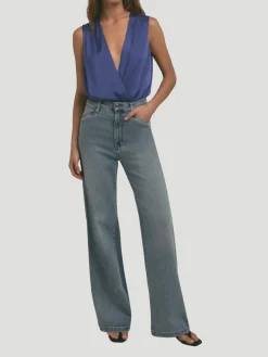 Sleeveless Date Blouse in Venetian Blue