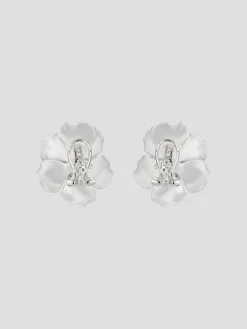 Snowflower Rose Studs