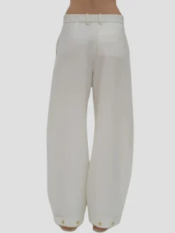 Straight Tab Pant in White