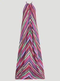 Stripe Halter Gown