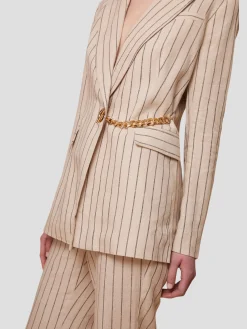 Sunny Grommet Double Breasted Blazer