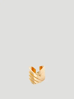 Susan Gold Plated Criss Cross Ring