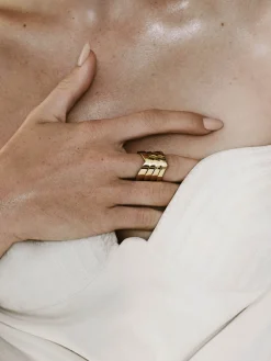 Susan Gold Plated Criss Cross Ring