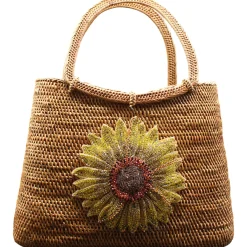 Swarovski Embroidered Sunflower Bag
