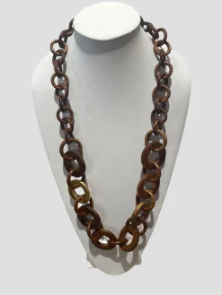 Teak Wood Graphic Circles with Vermeil Gold Circle