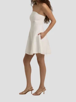 The Favorite Mini Linen Dress in White
