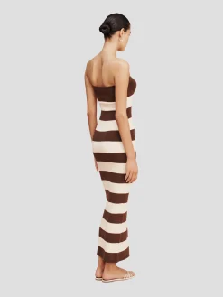 Theo Strapless Jersey Midi Dress