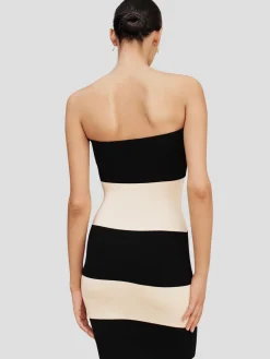 Theo Strapless Striped Dress