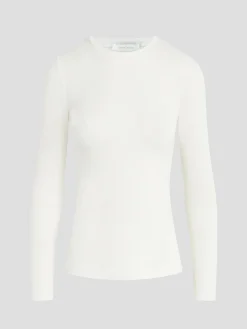 The Ribbed Long Sleeve in White